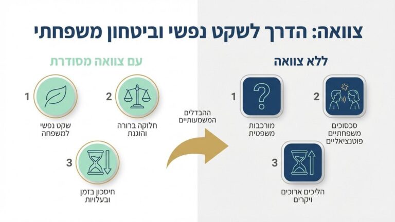 בני זוג מתכננים את עתידם הכלכלי בביטחון